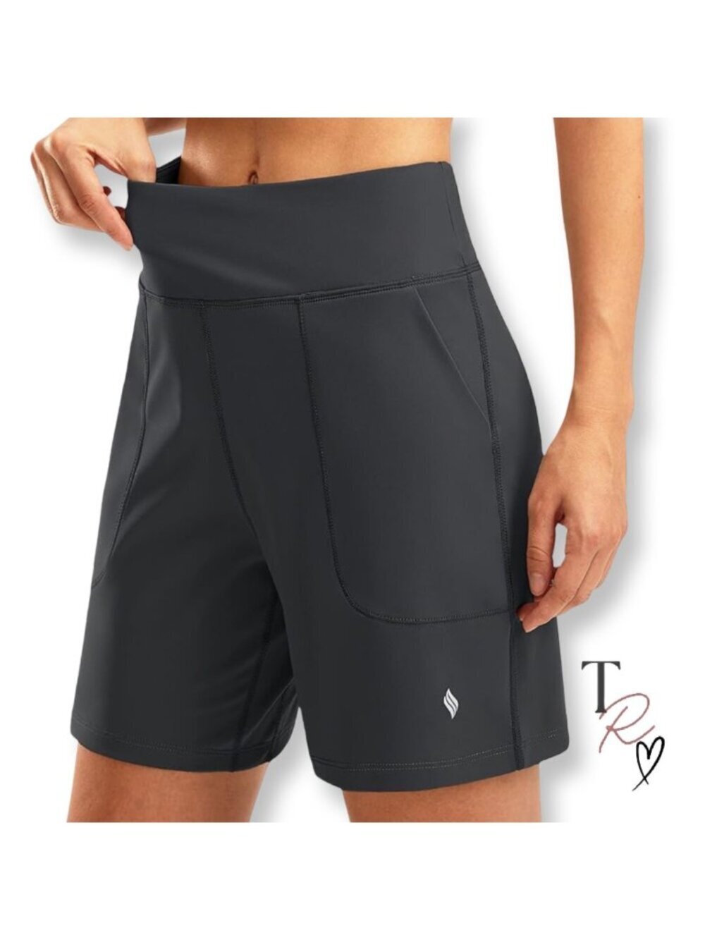 Santiny NWT Athletic High Rise Hiking Performance Shorts in Gray Size Small